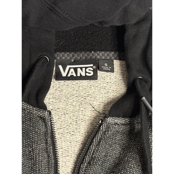 Vans Hoodie Mens Small Gray Black Full Zip Skater Skateboard - Picture 5 of 6